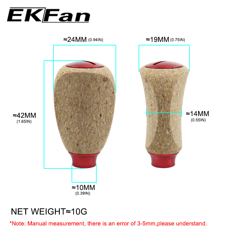 EKFan 1PC 42mm Cork Wooden Spi - Reel Drag Knob recension och pris